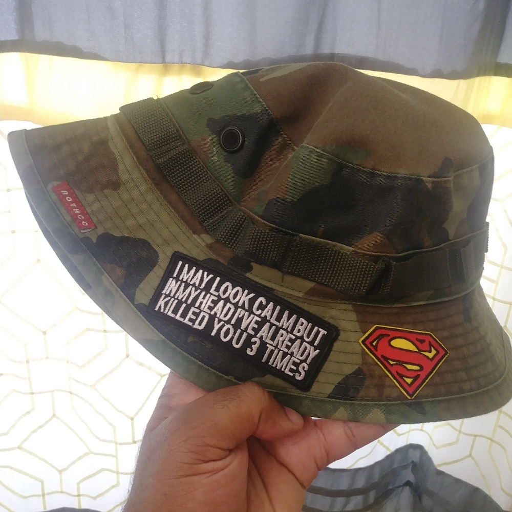 7 1/4 camofluage military soldier mans hat